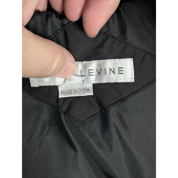 Larry Levine Womens Black Down Coat Faux Fur Hood 3X Long Warm Winter Puffer - Picture 5 of 16